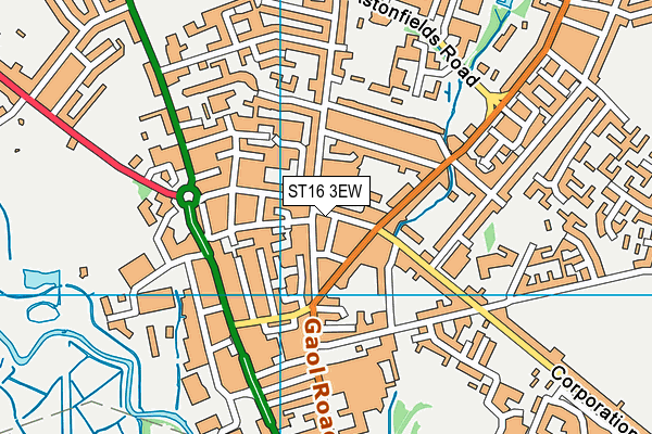 ST16 3EW map - OS VectorMap District (Ordnance Survey)
