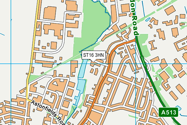 ST16 3HN map - OS VectorMap District (Ordnance Survey)