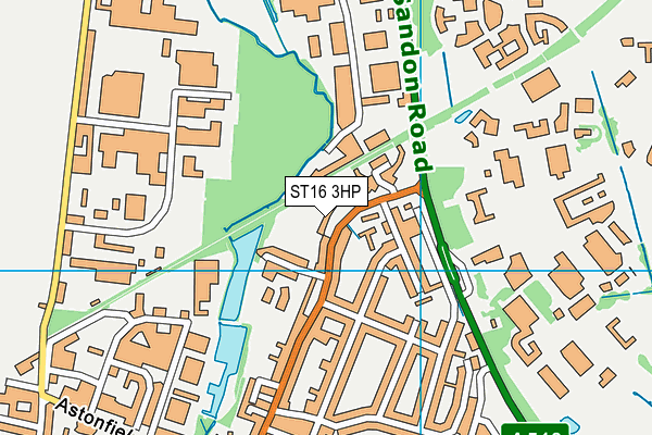 ST16 3HP map - OS VectorMap District (Ordnance Survey)