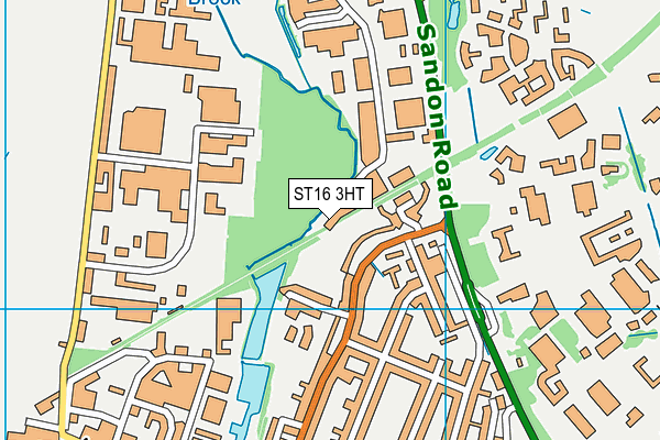 ST16 3HT map - OS VectorMap District (Ordnance Survey)