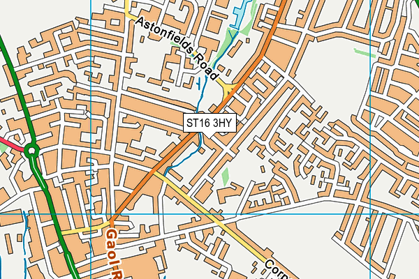 ST16 3HY map - OS VectorMap District (Ordnance Survey)