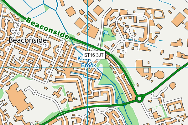ST16 3JT map - OS VectorMap District (Ordnance Survey)