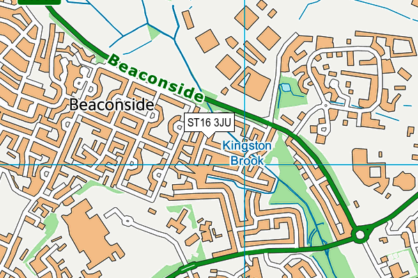 ST16 3JU map - OS VectorMap District (Ordnance Survey)