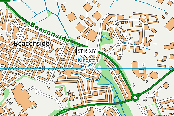 ST16 3JY map - OS VectorMap District (Ordnance Survey)