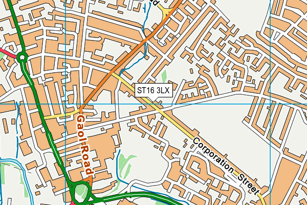 ST16 3LX map - OS VectorMap District (Ordnance Survey)