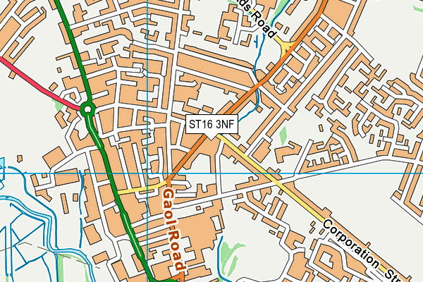 ST16 3NF map - OS VectorMap District (Ordnance Survey)