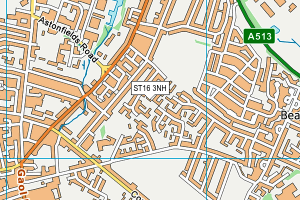 ST16 3NH map - OS VectorMap District (Ordnance Survey)