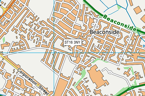 ST16 3NY map - OS VectorMap District (Ordnance Survey)