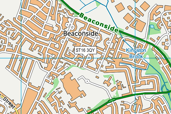 ST16 3QY map - OS VectorMap District (Ordnance Survey)
