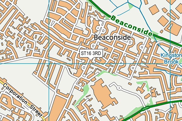 ST16 3RD map - OS VectorMap District (Ordnance Survey)