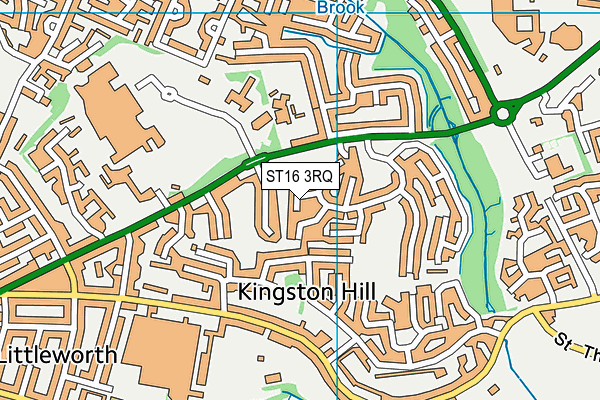 ST16 3RQ map - OS VectorMap District (Ordnance Survey)