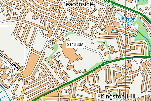 ST16 3SA map - OS VectorMap District (Ordnance Survey)