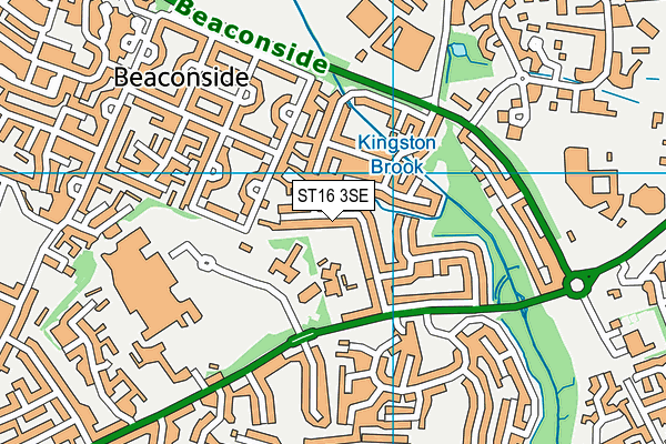 ST16 3SE map - OS VectorMap District (Ordnance Survey)