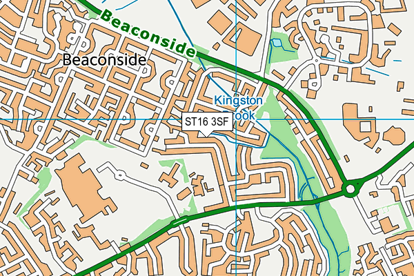 ST16 3SF map - OS VectorMap District (Ordnance Survey)