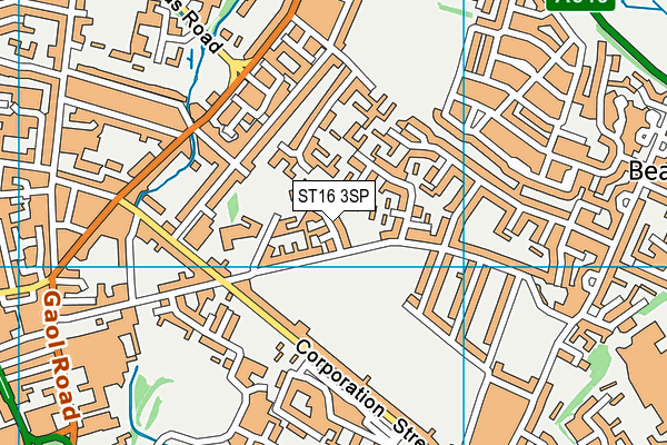 ST16 3SP map - OS VectorMap District (Ordnance Survey)
