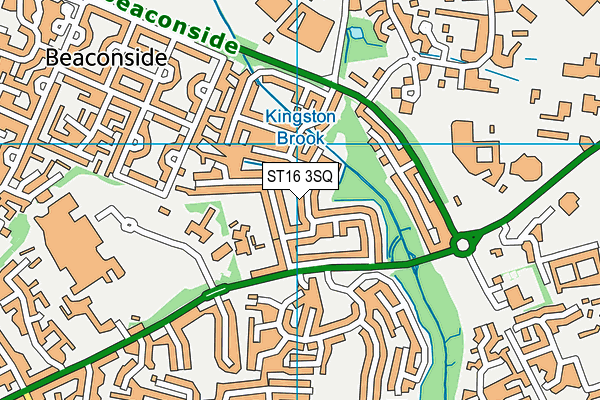 ST16 3SQ map - OS VectorMap District (Ordnance Survey)