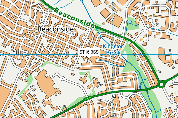 ST16 3SS map - OS VectorMap District (Ordnance Survey)