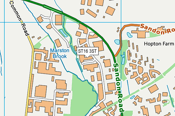 ST16 3ST map - OS VectorMap District (Ordnance Survey)
