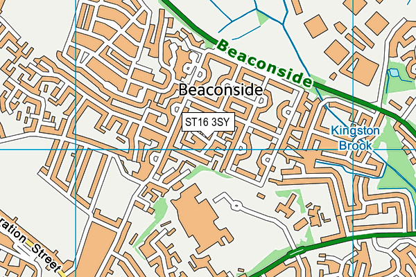 ST16 3SY map - OS VectorMap District (Ordnance Survey)