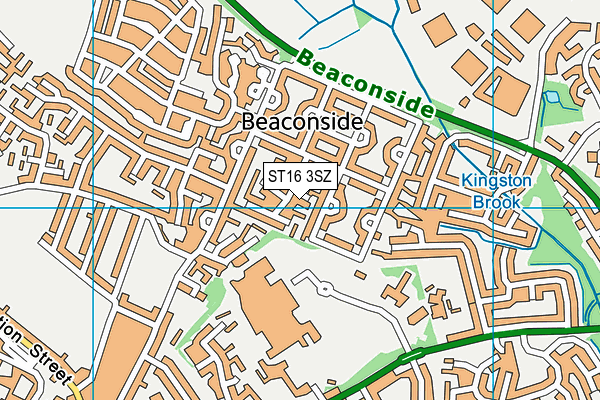 ST16 3SZ map - OS VectorMap District (Ordnance Survey)