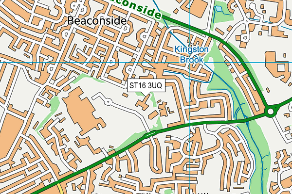 ST16 3UQ map - OS VectorMap District (Ordnance Survey)