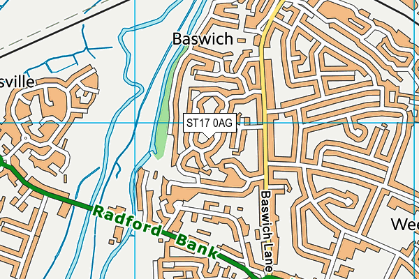 ST17 0AG map - OS VectorMap District (Ordnance Survey)