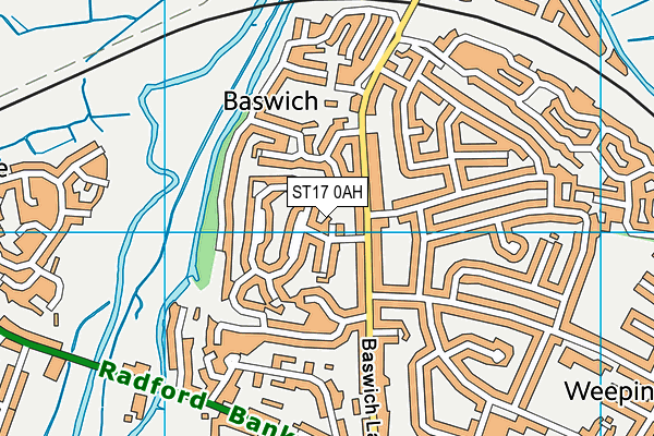 ST17 0AH map - OS VectorMap District (Ordnance Survey)