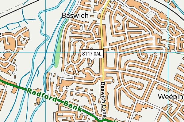 ST17 0AL map - OS VectorMap District (Ordnance Survey)