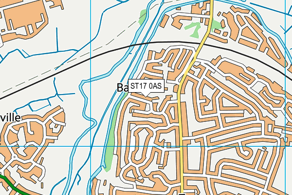 ST17 0AS map - OS VectorMap District (Ordnance Survey)