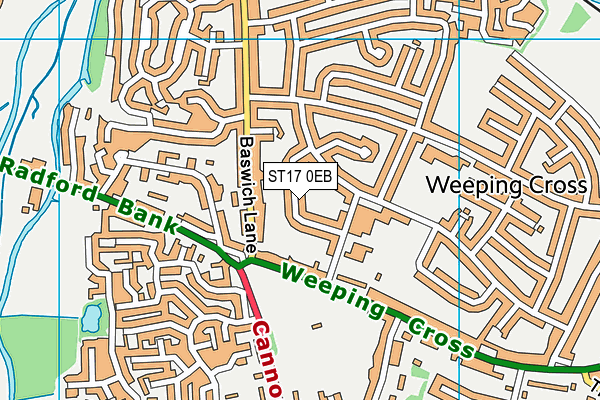 ST17 0EB map - OS VectorMap District (Ordnance Survey)
