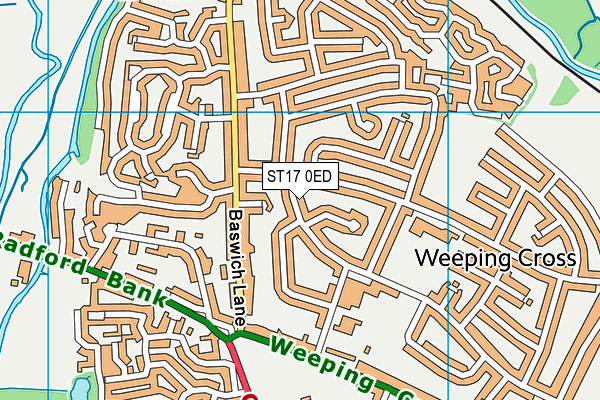 ST17 0ED map - OS VectorMap District (Ordnance Survey)