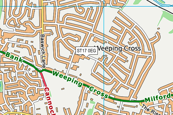 ST17 0EG map - OS VectorMap District (Ordnance Survey)