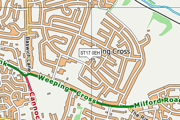 ST17 0EH map - OS VectorMap District (Ordnance Survey)