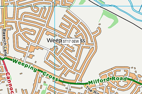 ST17 0EW map - OS VectorMap District (Ordnance Survey)