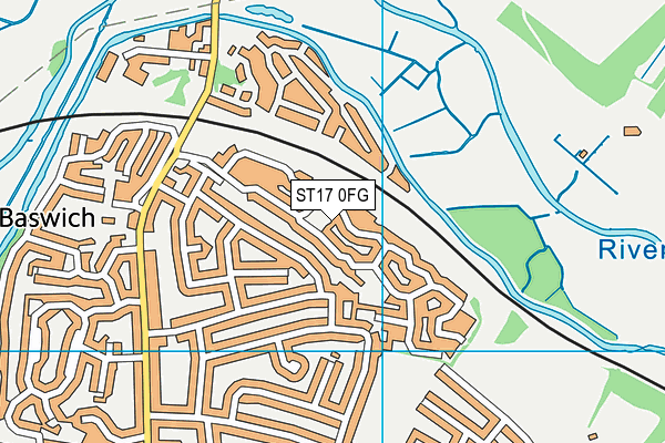 ST17 0FG map - OS VectorMap District (Ordnance Survey)