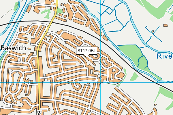 ST17 0FJ map - OS VectorMap District (Ordnance Survey)