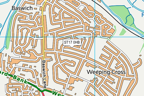 ST17 0HB map - OS VectorMap District (Ordnance Survey)