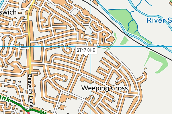 ST17 0HE map - OS VectorMap District (Ordnance Survey)