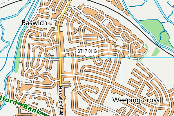 ST17 0HG map - OS VectorMap District (Ordnance Survey)