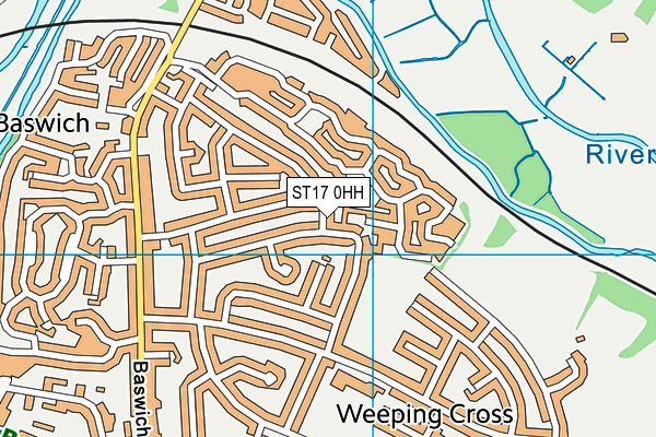 ST17 0HH map - OS VectorMap District (Ordnance Survey)