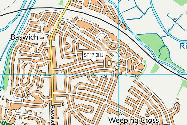 ST17 0HJ map - OS VectorMap District (Ordnance Survey)