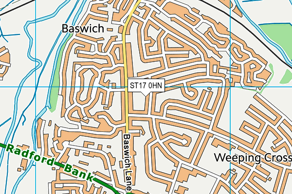 ST17 0HN map - OS VectorMap District (Ordnance Survey)