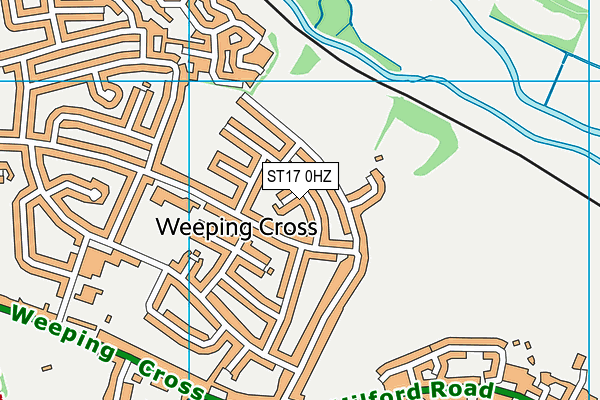 ST17 0HZ map - OS VectorMap District (Ordnance Survey)