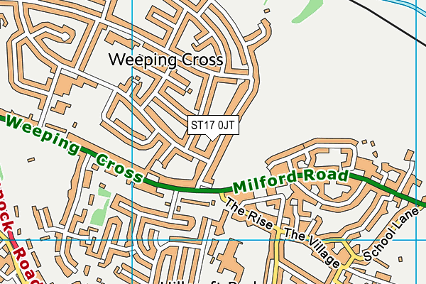 ST17 0JT map - OS VectorMap District (Ordnance Survey)