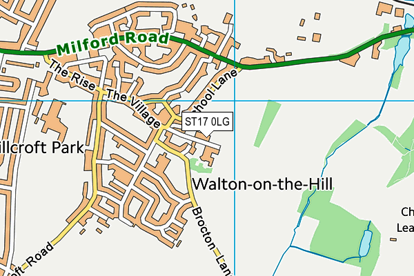 ST17 0LG map - OS VectorMap District (Ordnance Survey)