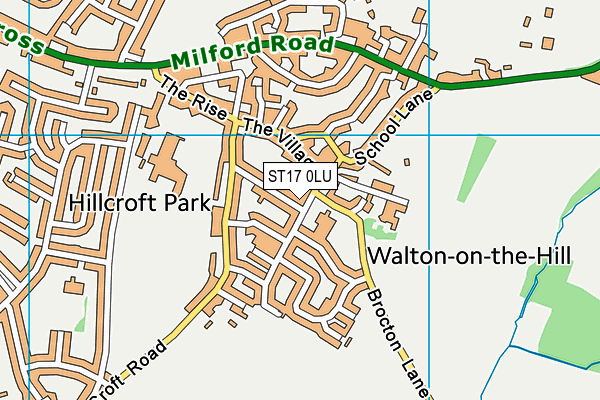 Berkswich CofE (VC) Primary School map (ST17 0LU) - OS VectorMap District (Ordnance Survey)