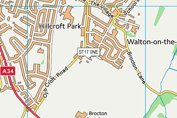 ST17 0NE map - OS VectorMap District (Ordnance Survey)