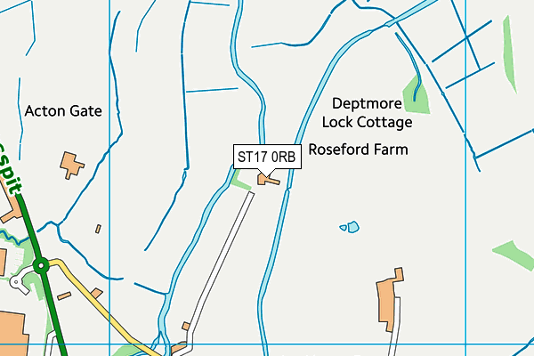 ST17 0RB map - OS VectorMap District (Ordnance Survey)