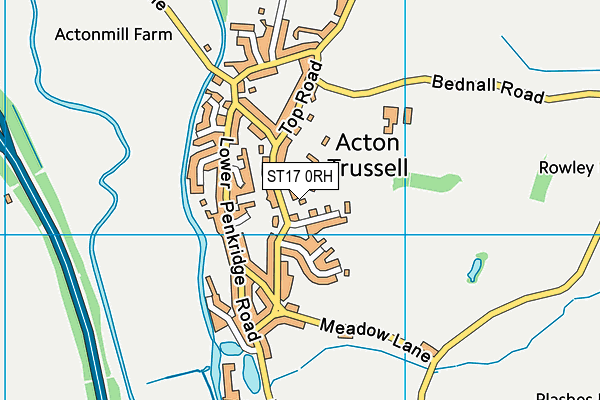 ST17 0RH map - OS VectorMap District (Ordnance Survey)