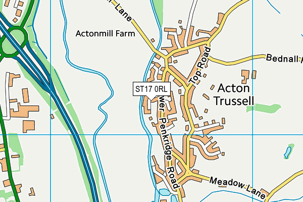ST17 0RL map - OS VectorMap District (Ordnance Survey)